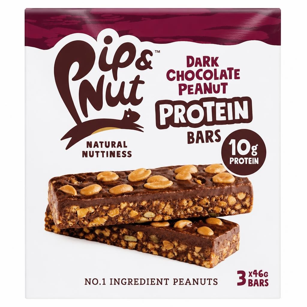 Pip & Nut Dark Chocolate Peanut Protein Bar 3 x 46g