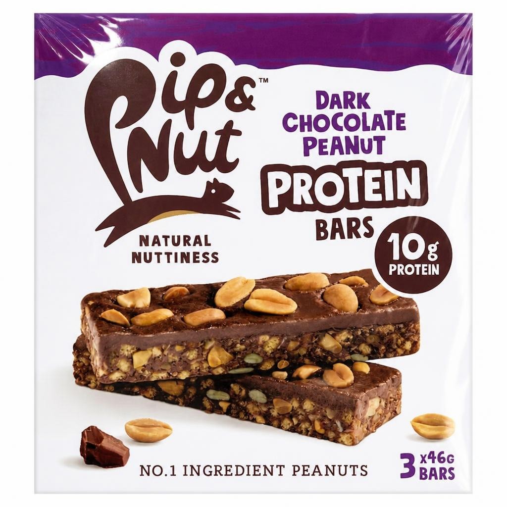 Pip & Nut Dark Chocolate Peanut Protein Bar 3 x 46g