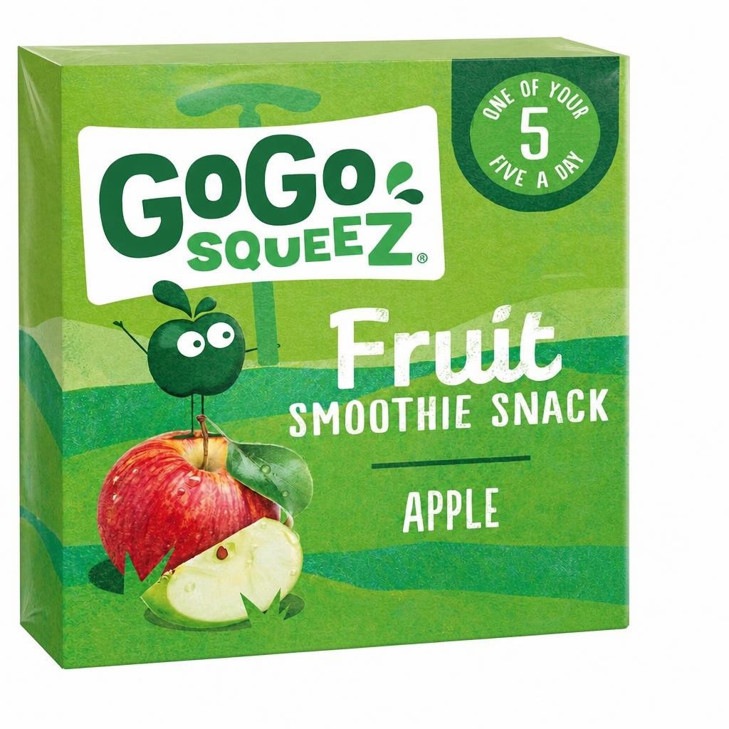 GoGo squeeZ Fruit Smoothie Snack Apple 4X90g