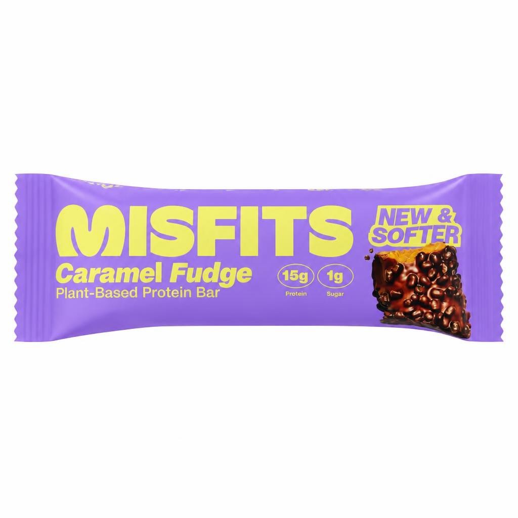 Misfits Plant-Based Protein Bar - Caramel Fudge 50g