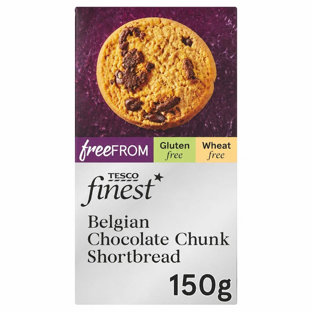 Tesco Finest Free From Belgian Chocolate Chunk Shortbread 150g