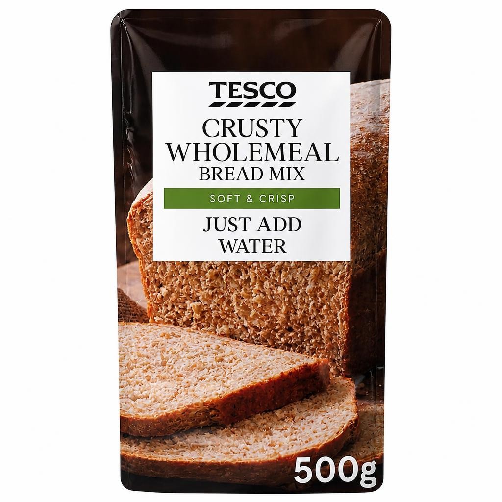 Tesco Crusty Wholemeal Bread Mix 500G