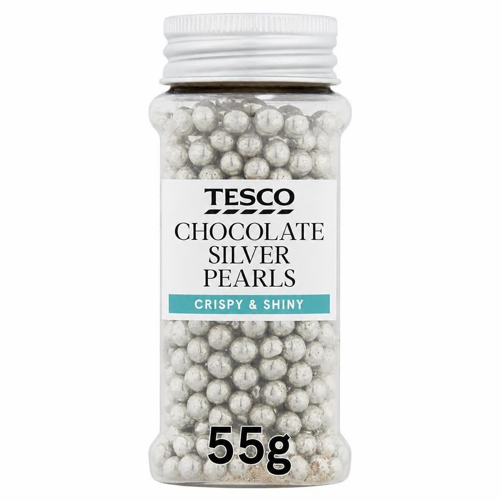 Tesco Sprinkles Silver Pearls 55G