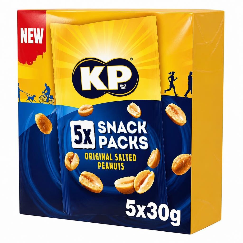 Kp Salted Peanuts Snack Packs 5 X 30G