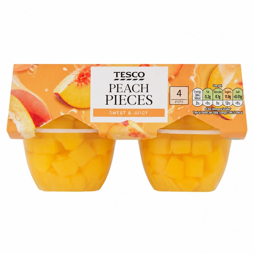Tesco Peach Pieces 4 x 120g