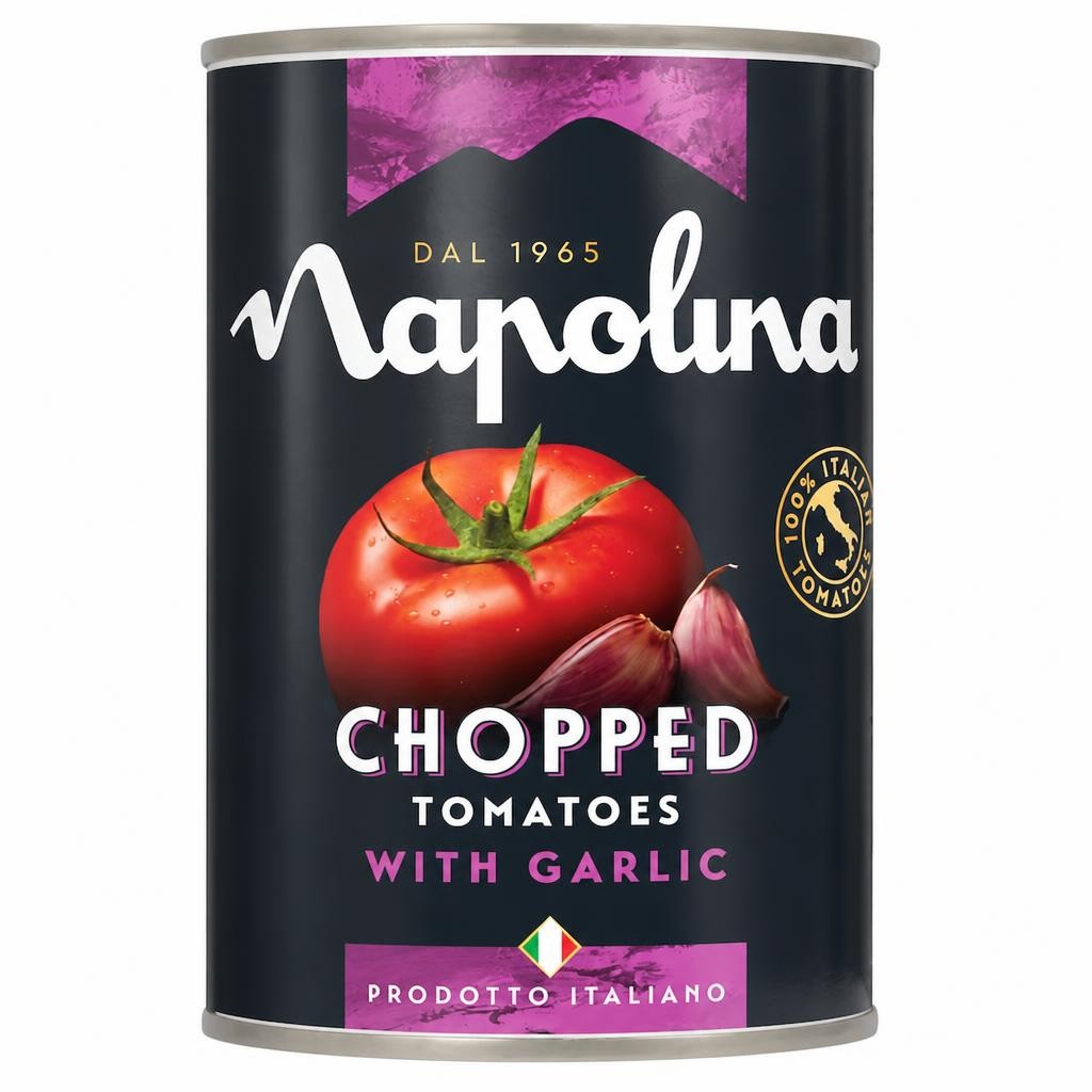 Napolina Chopped Tomatoes With Garlic 400G