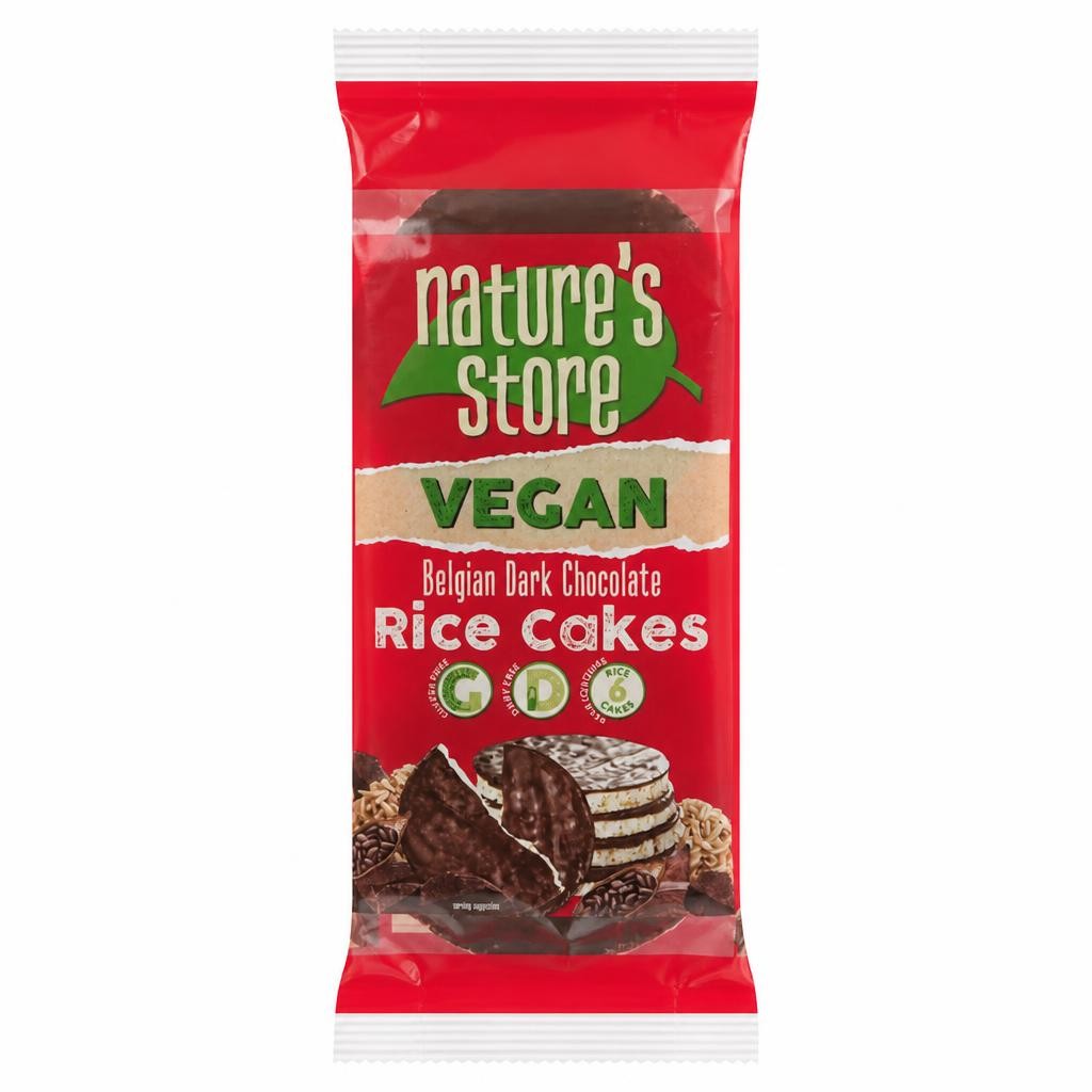 Nature's Store Gluten Free Wholegrain Dark Chocolate Rice Cakes 100g