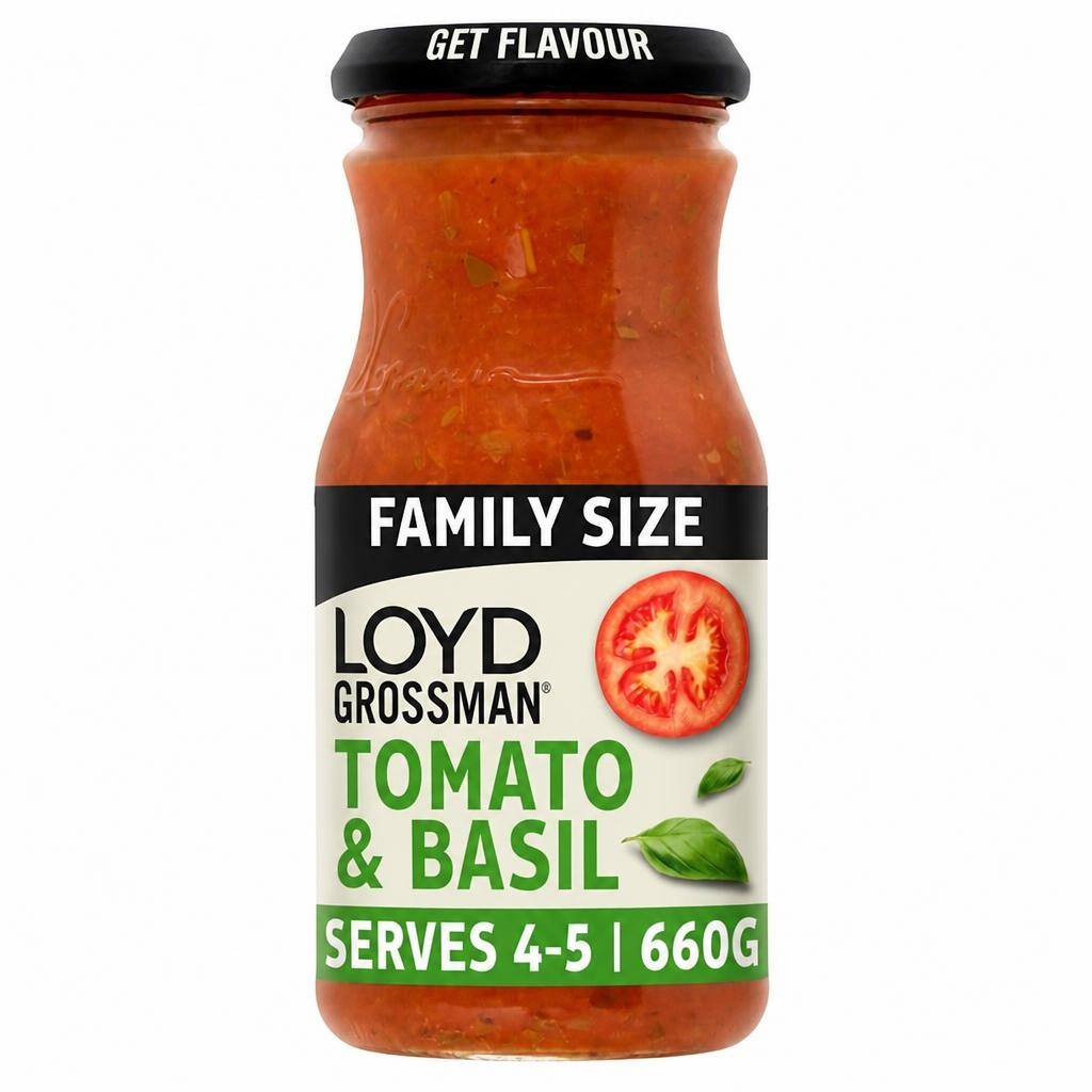 Loyd Grossman Tomato & Basil Pasta Sauce 660G