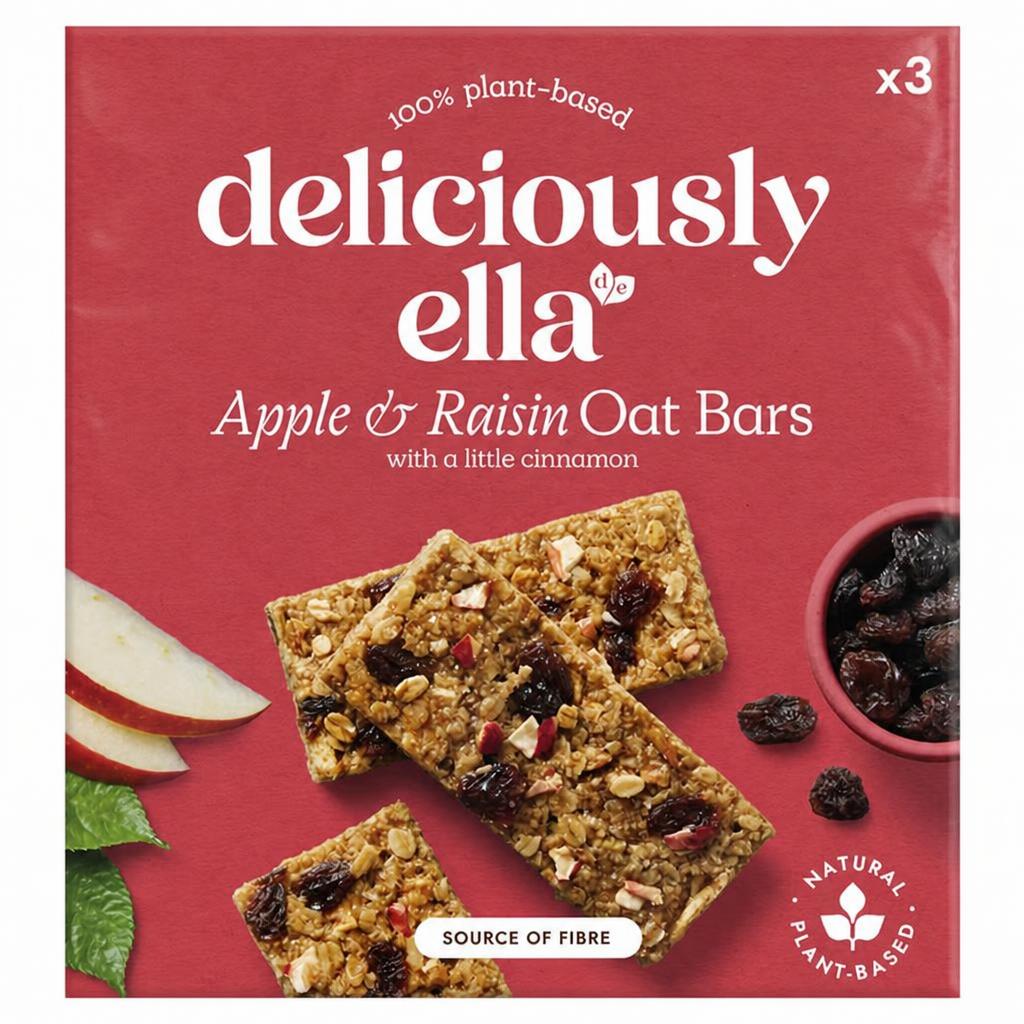 Deliciously Ella Oat Bars - Apple, Raisin & Cinnamon 3 Pack 50g