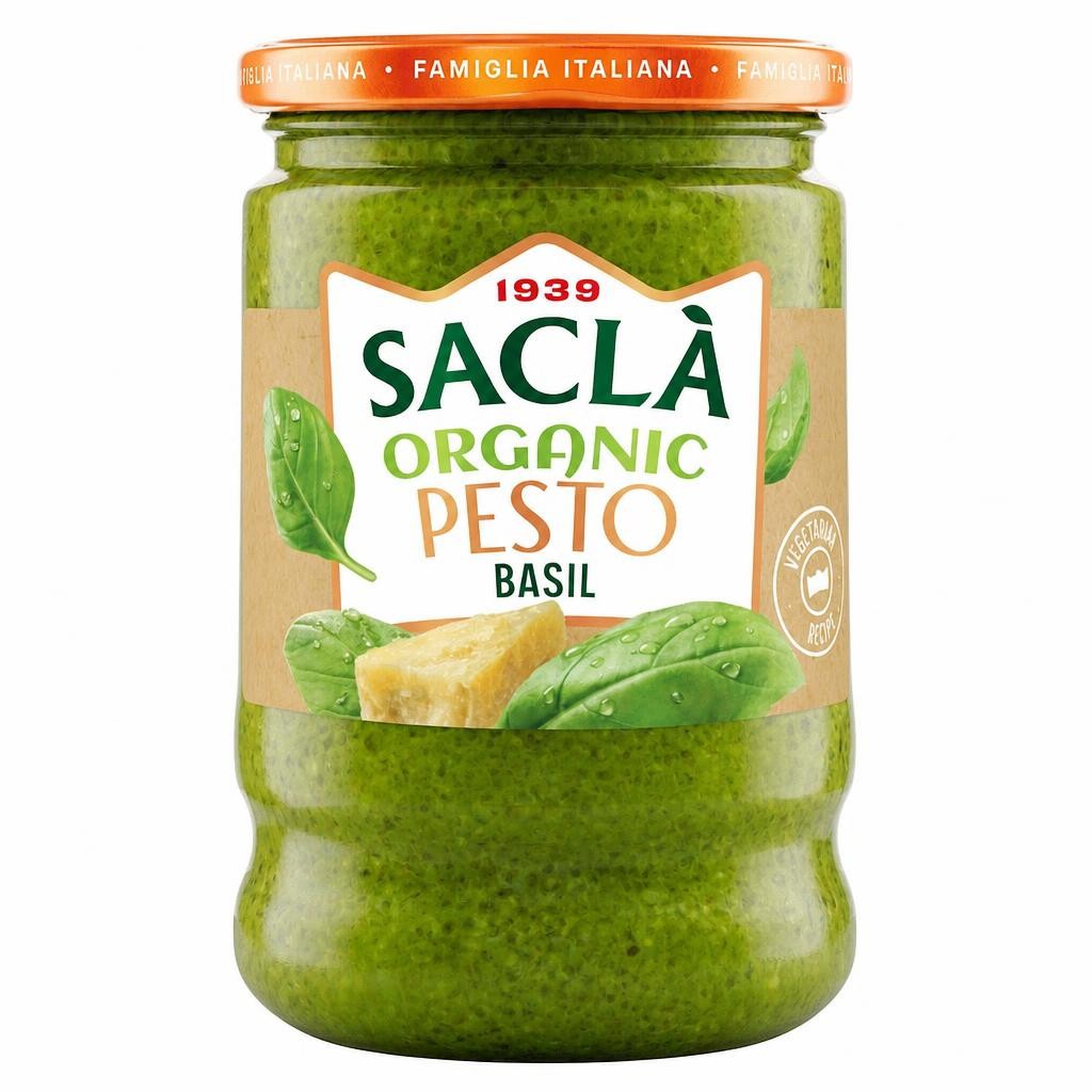 Sacla Organic Basil Pesto 190G