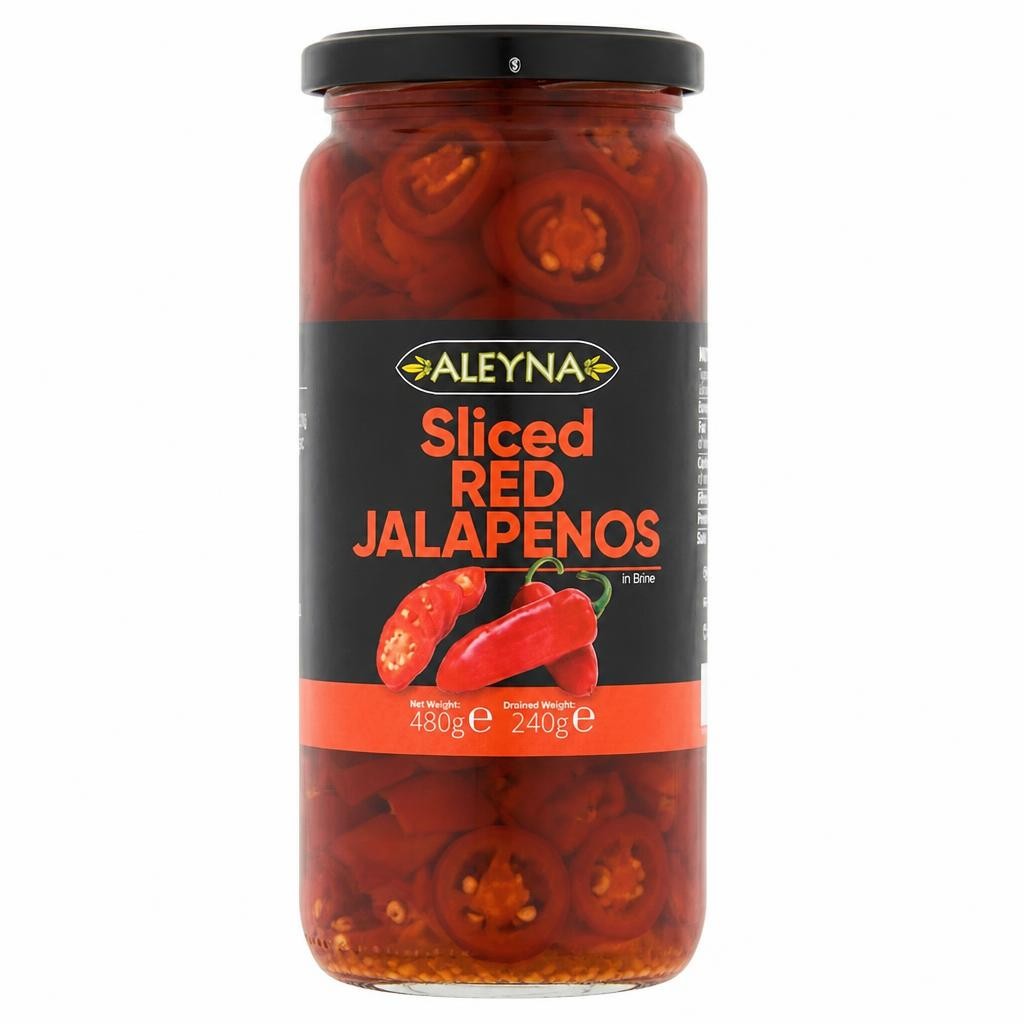 Aleyna Sliced Red Jalapeno Peppers 480G