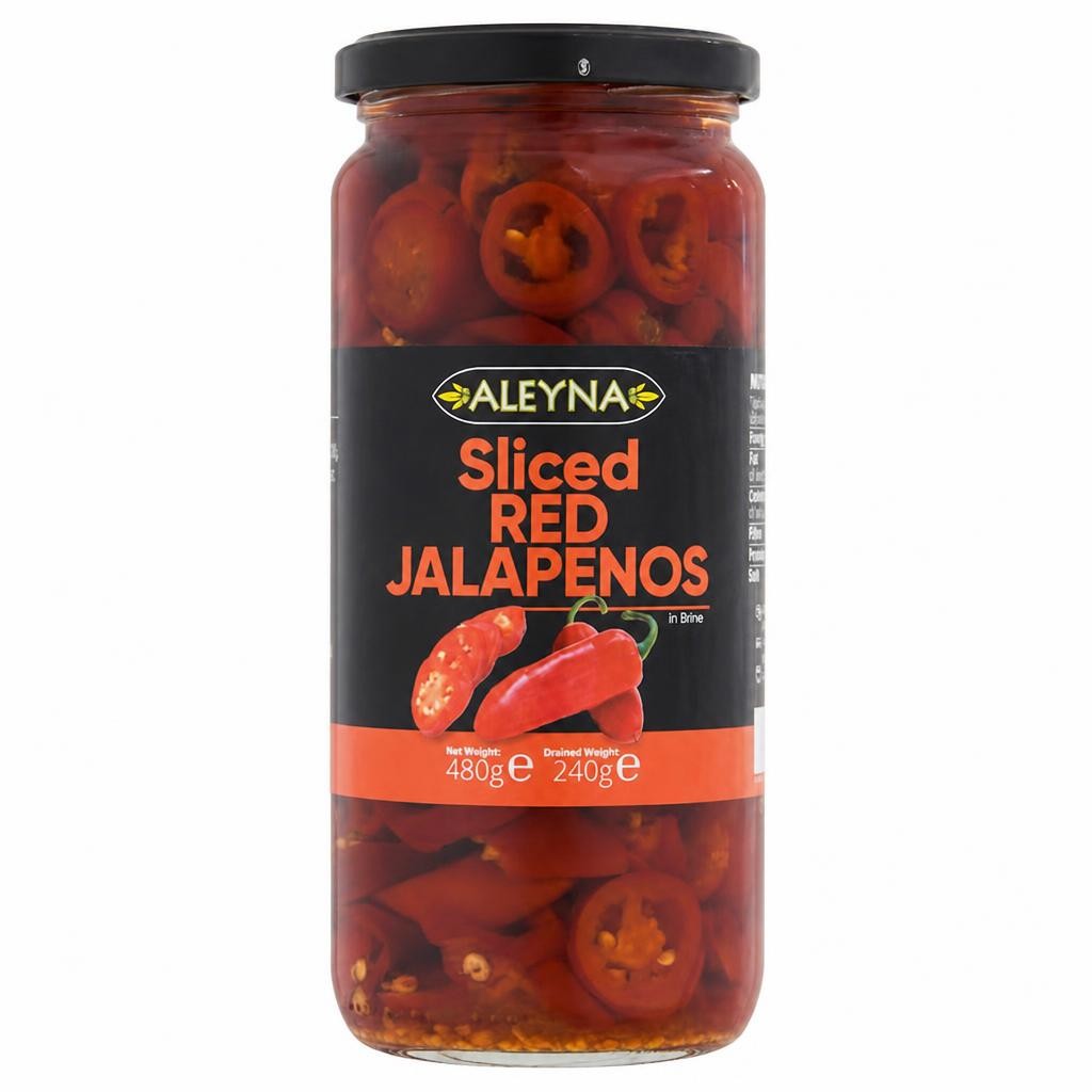Aleyna Sliced Red Jalapeno Peppers 480G