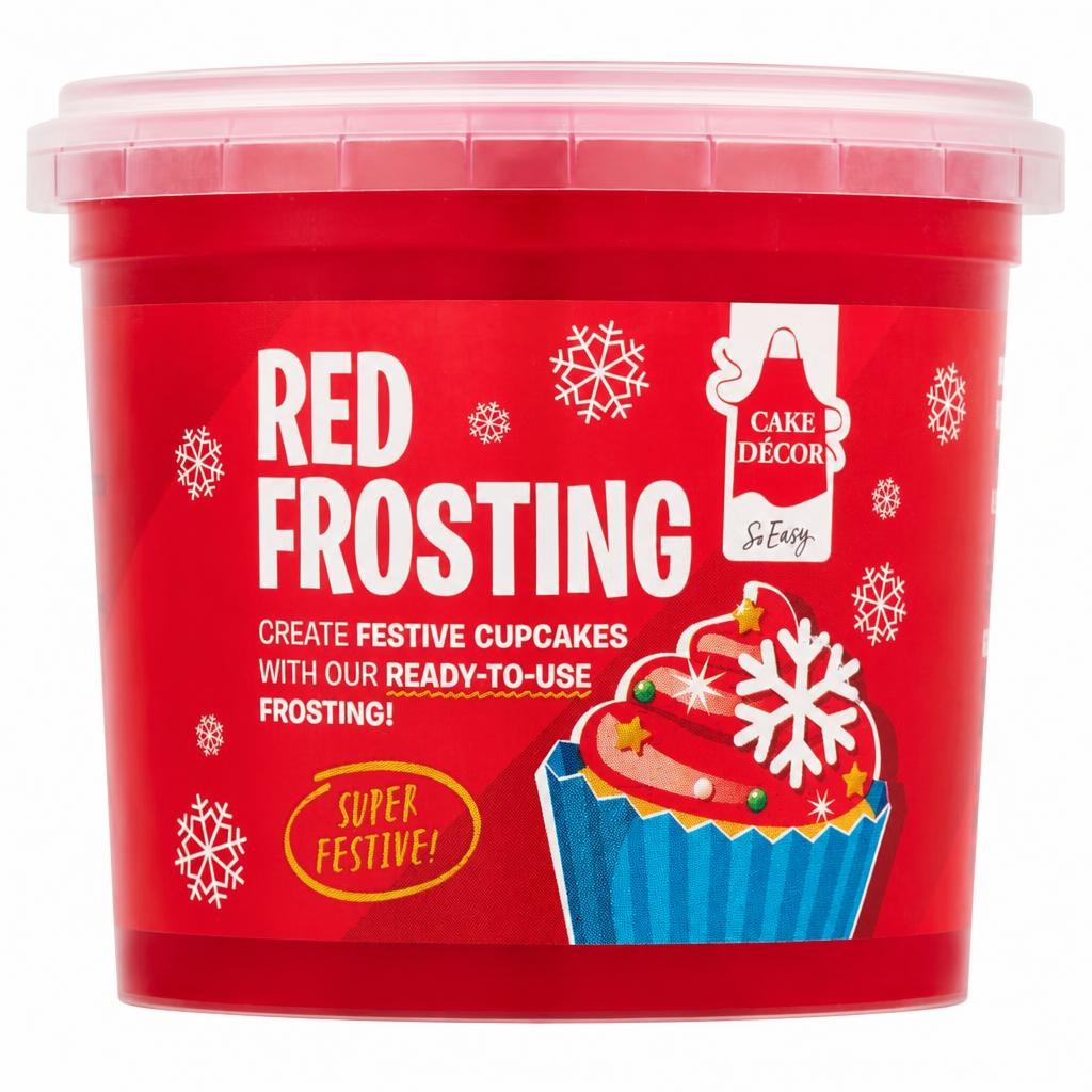 Cake Decor Red Festive Frosting 300G
