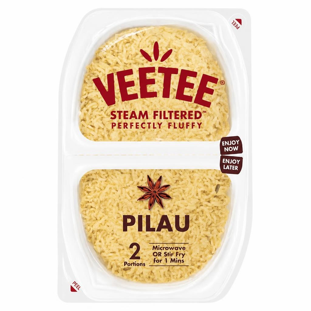Veetee Heat & Eat Pilau Rice Pots 2X125g