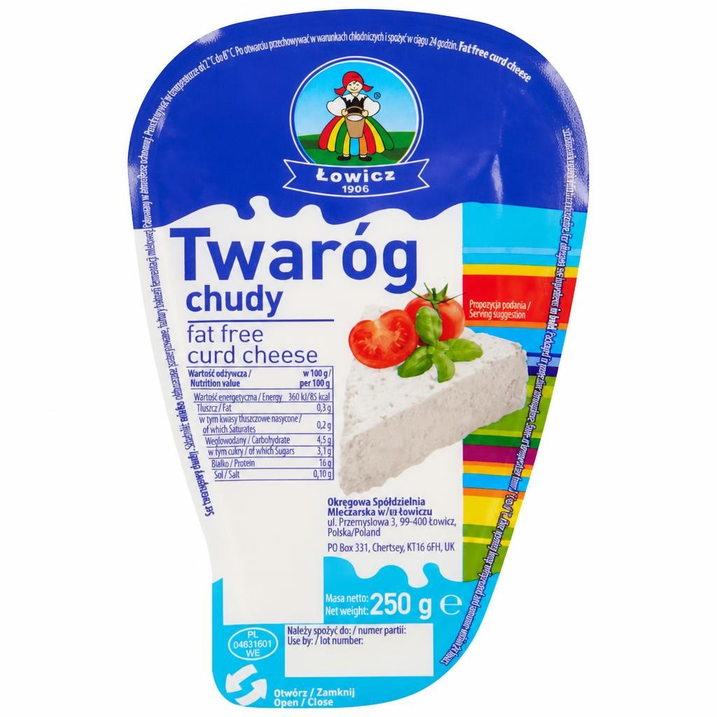 Lowicz Fat Free Curd Cheese 250g