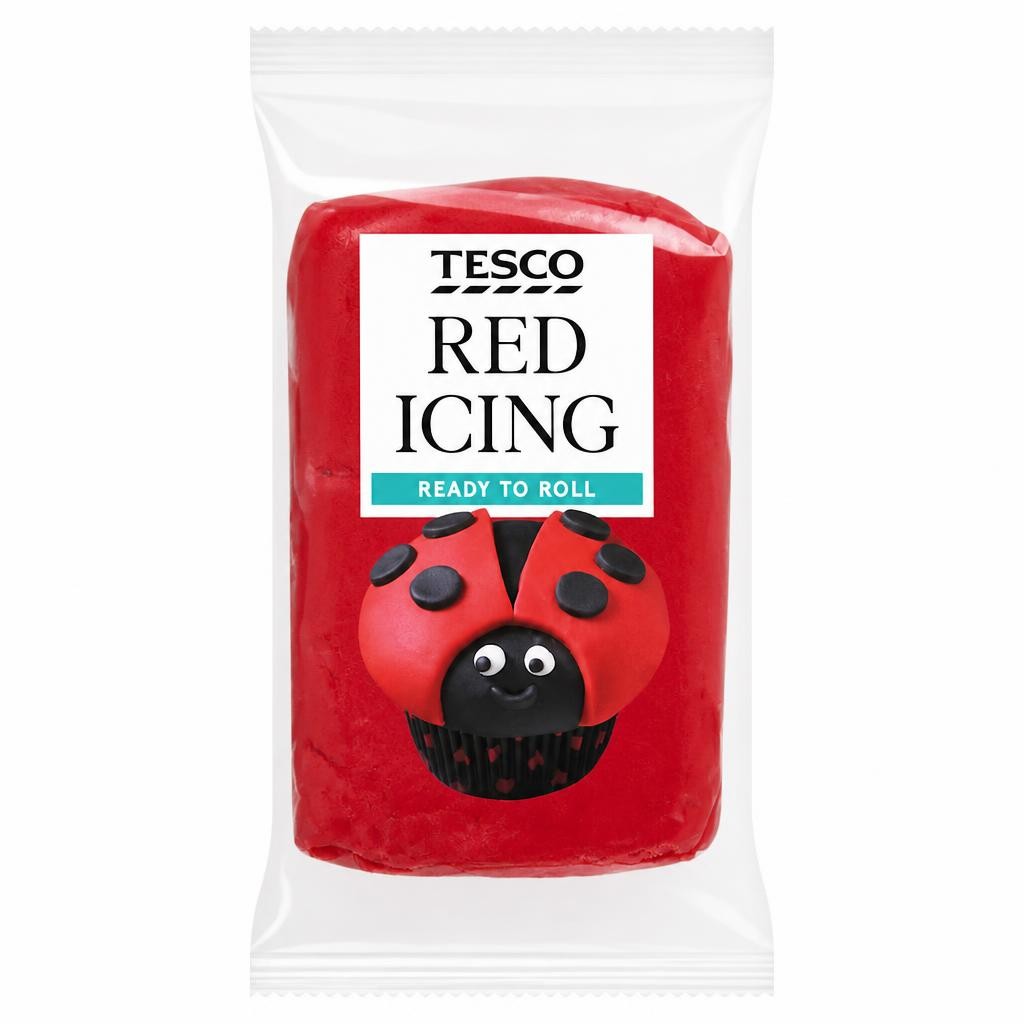 Tesco Ready To Roll Red Icing 250g