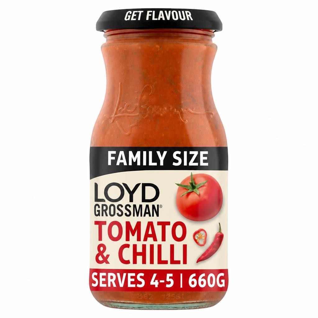 Loyd Grossman Tomato & Chilli Pasta Sauce 660G