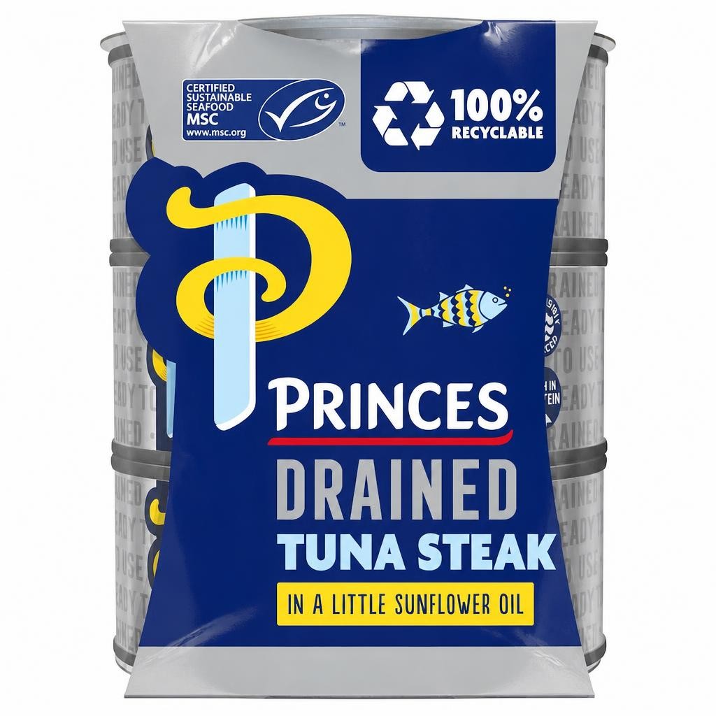 Princes Drained Tuna Steak In Sunflower Oil3x110g