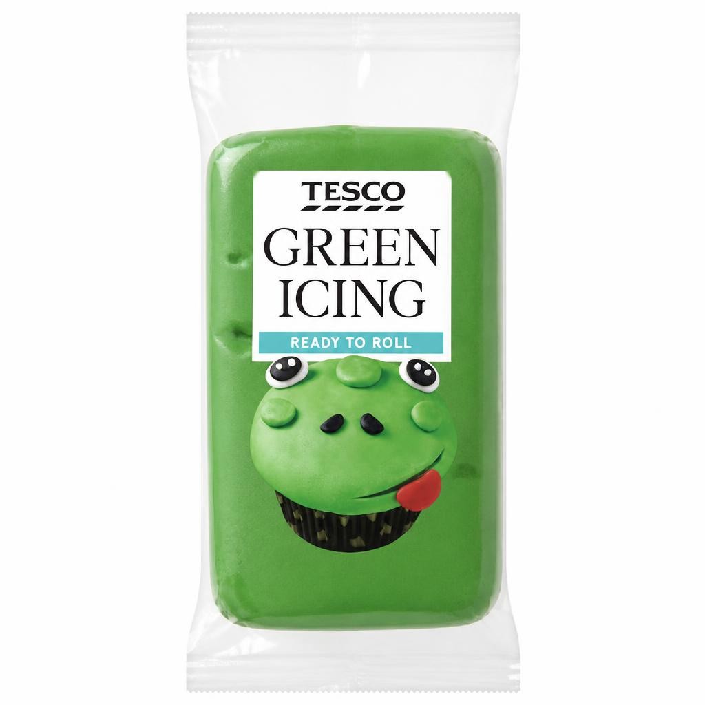 Tesco Ready To Roll Green Icing 250g