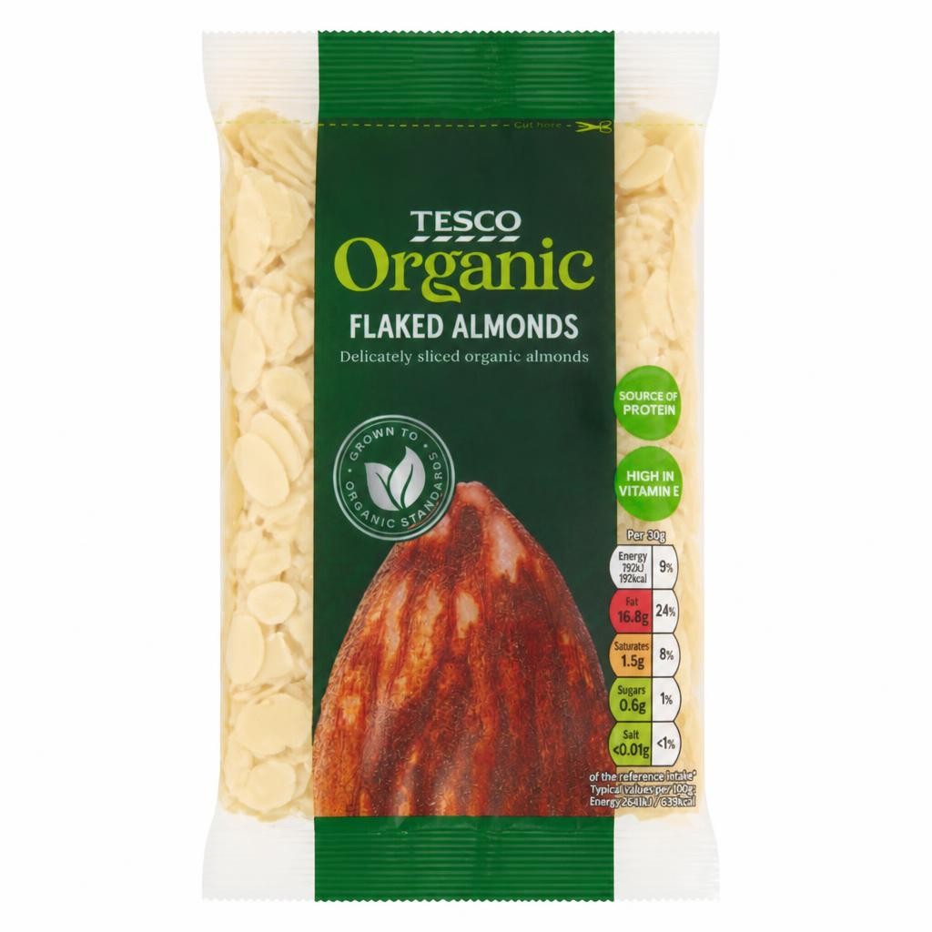 Tesco Organic Flaked Almonds 100G