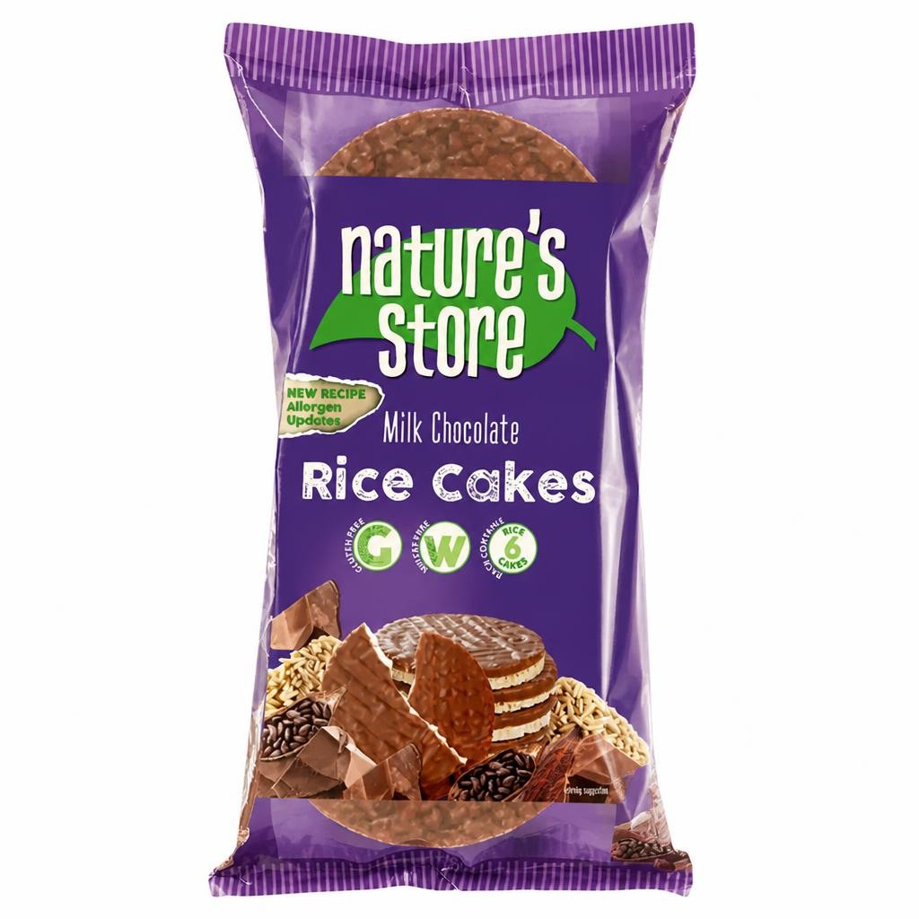 Nature's Store Free From Milk Chocolate Rice Cakes 100G