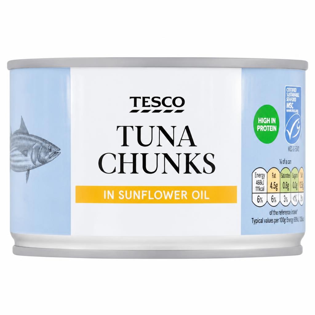 Tesco Tuna Chunks In Sunflower Oil 400G