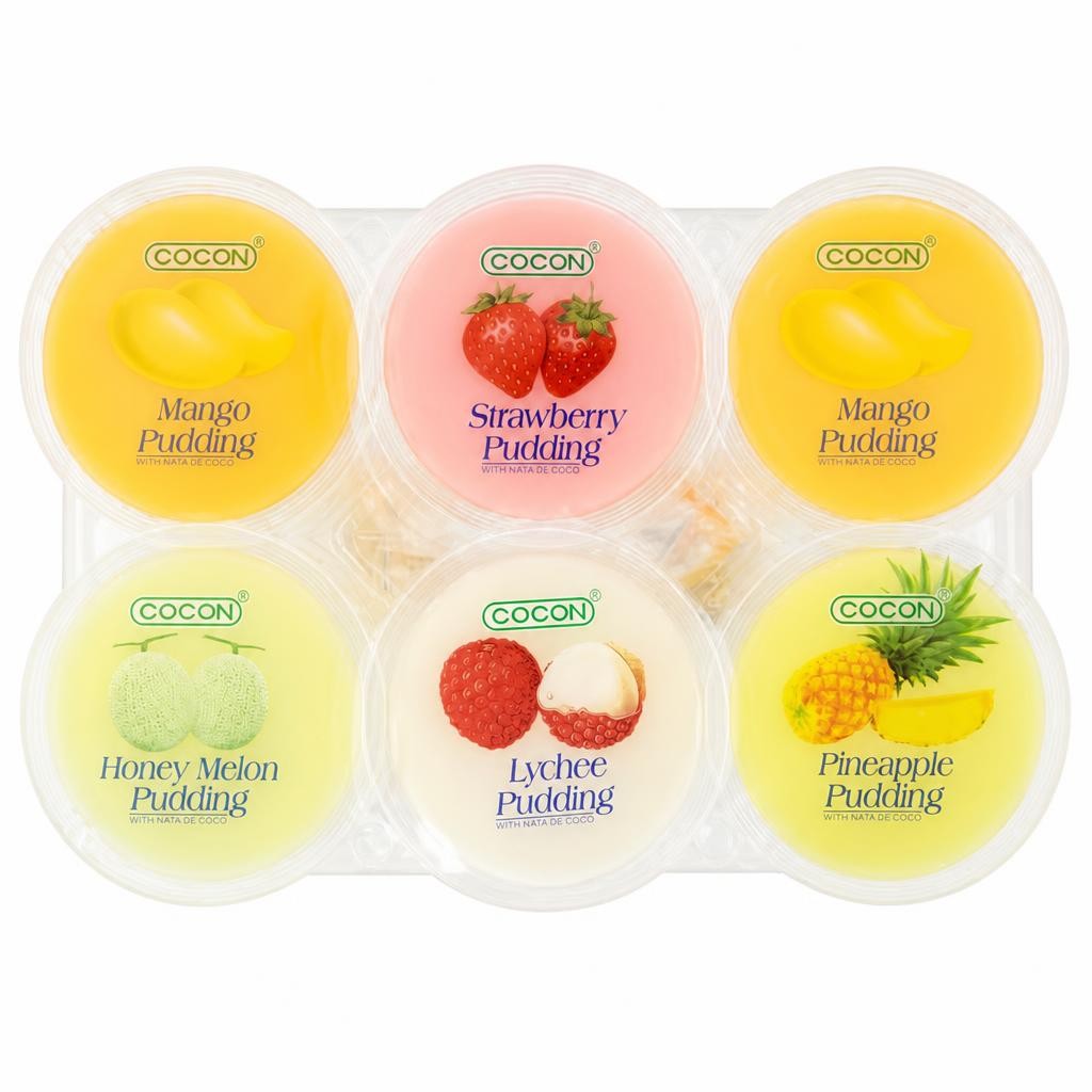 Cocon Assorted Fruit Jelly Pudding 6 X 80G