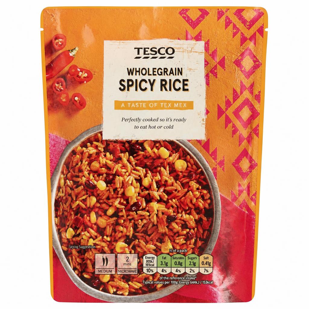 Tesco Wholegrain Spicy Mexican Inspired Rice 250G