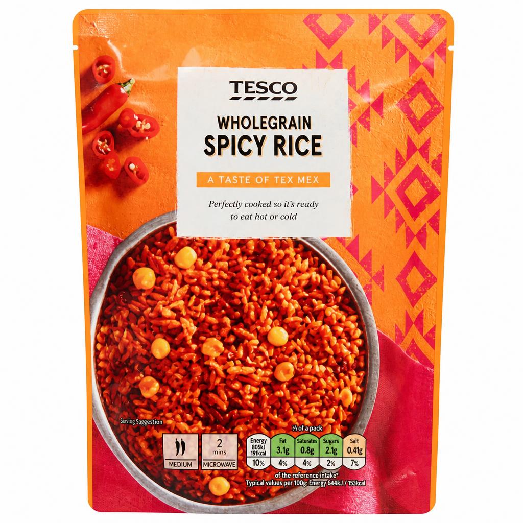 Tesco Wholegrain Spicy Mexican Inspired Rice 250G