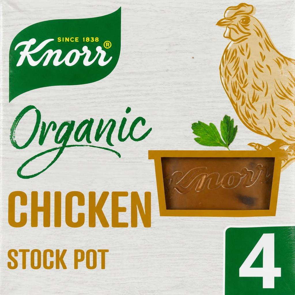Knorr Organic Chicken Stock Pot 4x26g