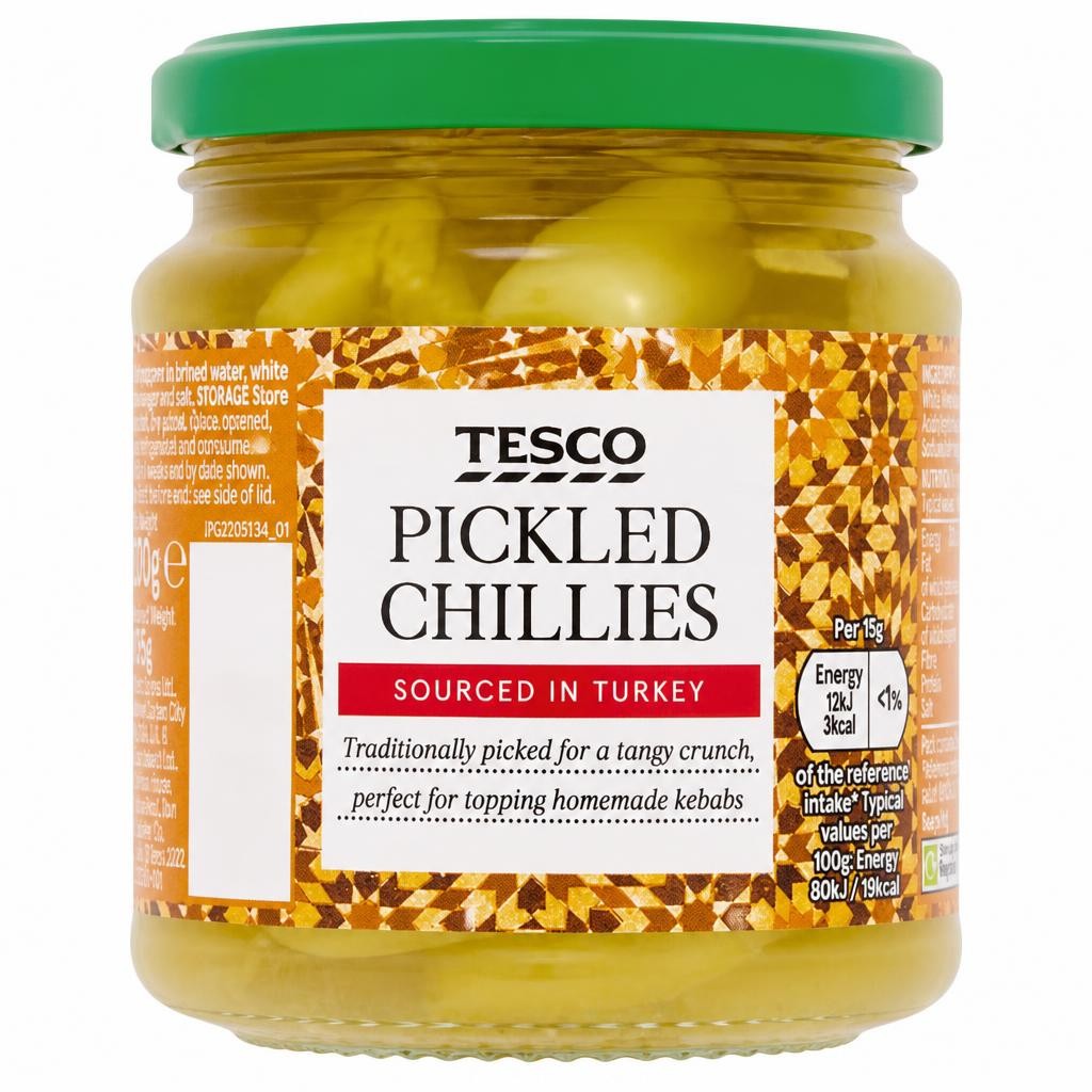 Tesco Pickled Chillies 270G