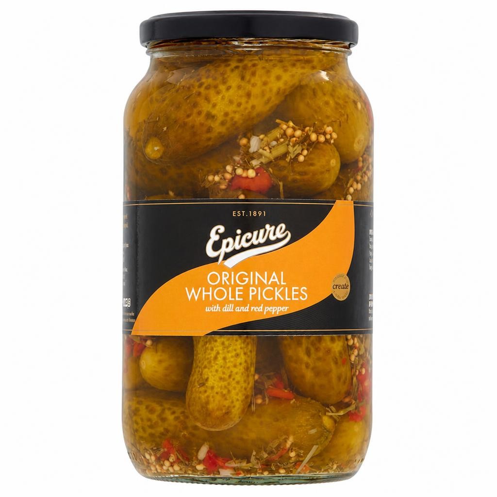 Epicure Original Whole Pickles with Dill & Red Pepper 970g