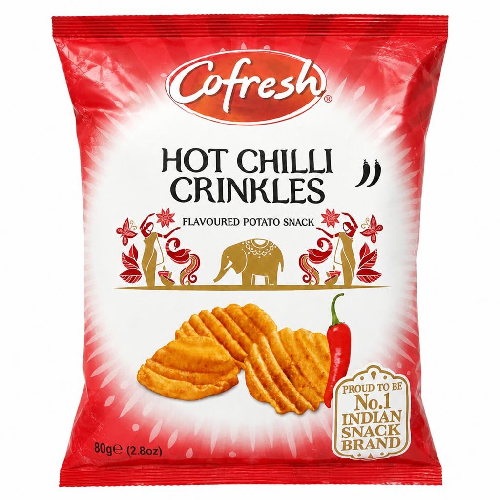 Cofresh Hot Chilli Potato Crinkles 80G