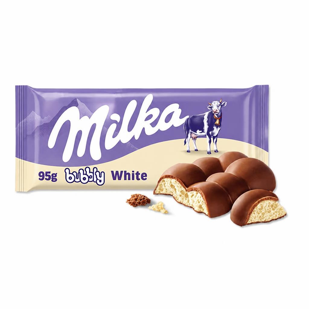 Milka Bubbly Milk&White 95G