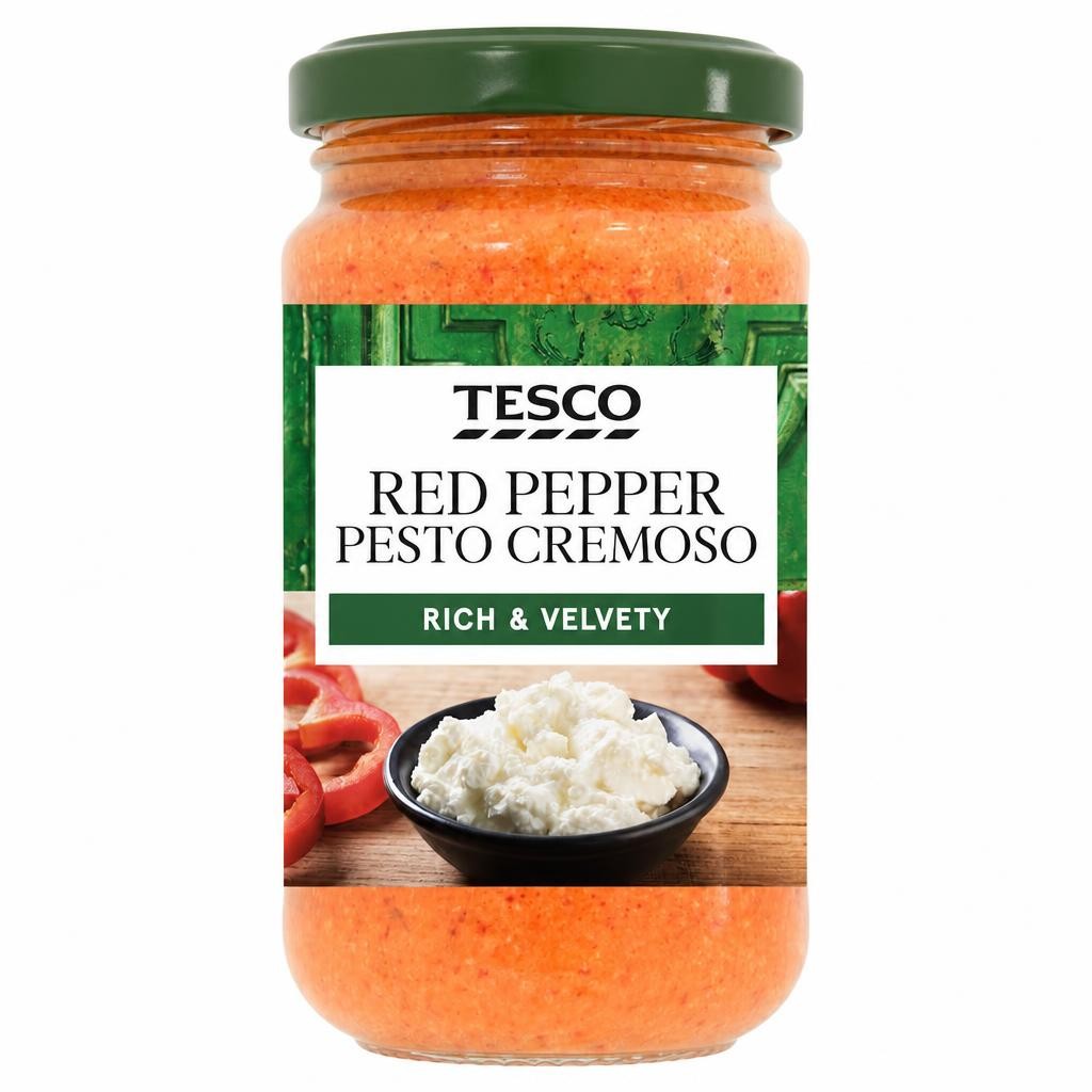 Tesco Red Pepper Pesto Cremoso 190G