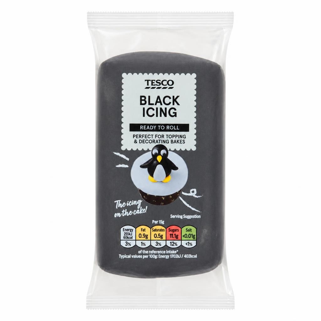 Tesco Ready To Roll Black Icing 250g