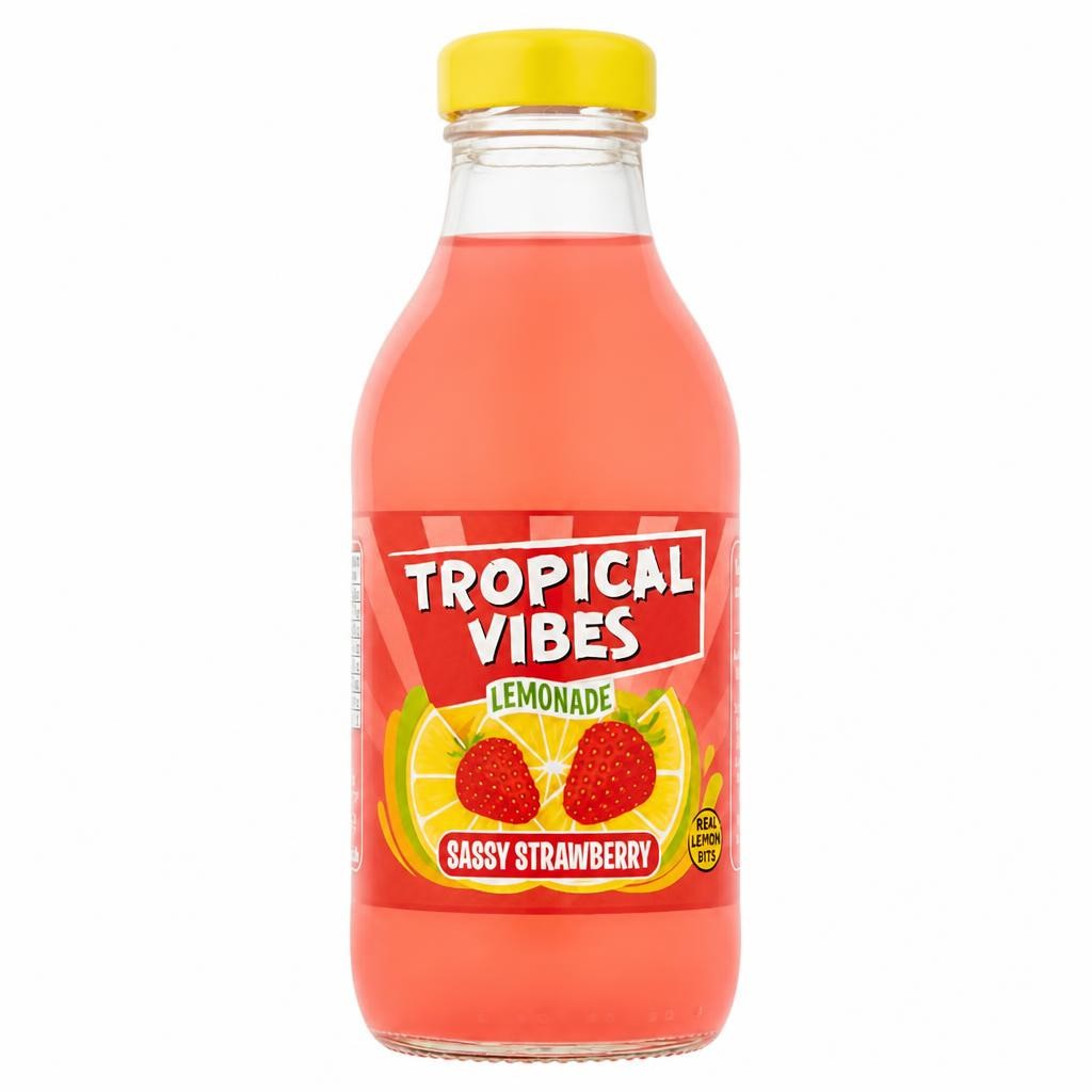 Tropical Vibes Lemonade - Sassy Strawberry 300ml