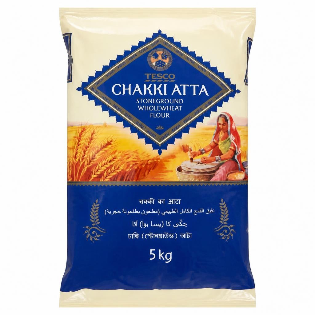 Tesco Chakki Atta Flour Stoneground 5Kg