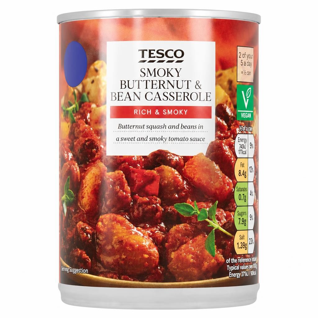 Tesco Smoky Butternut & Bean Casserole 392G