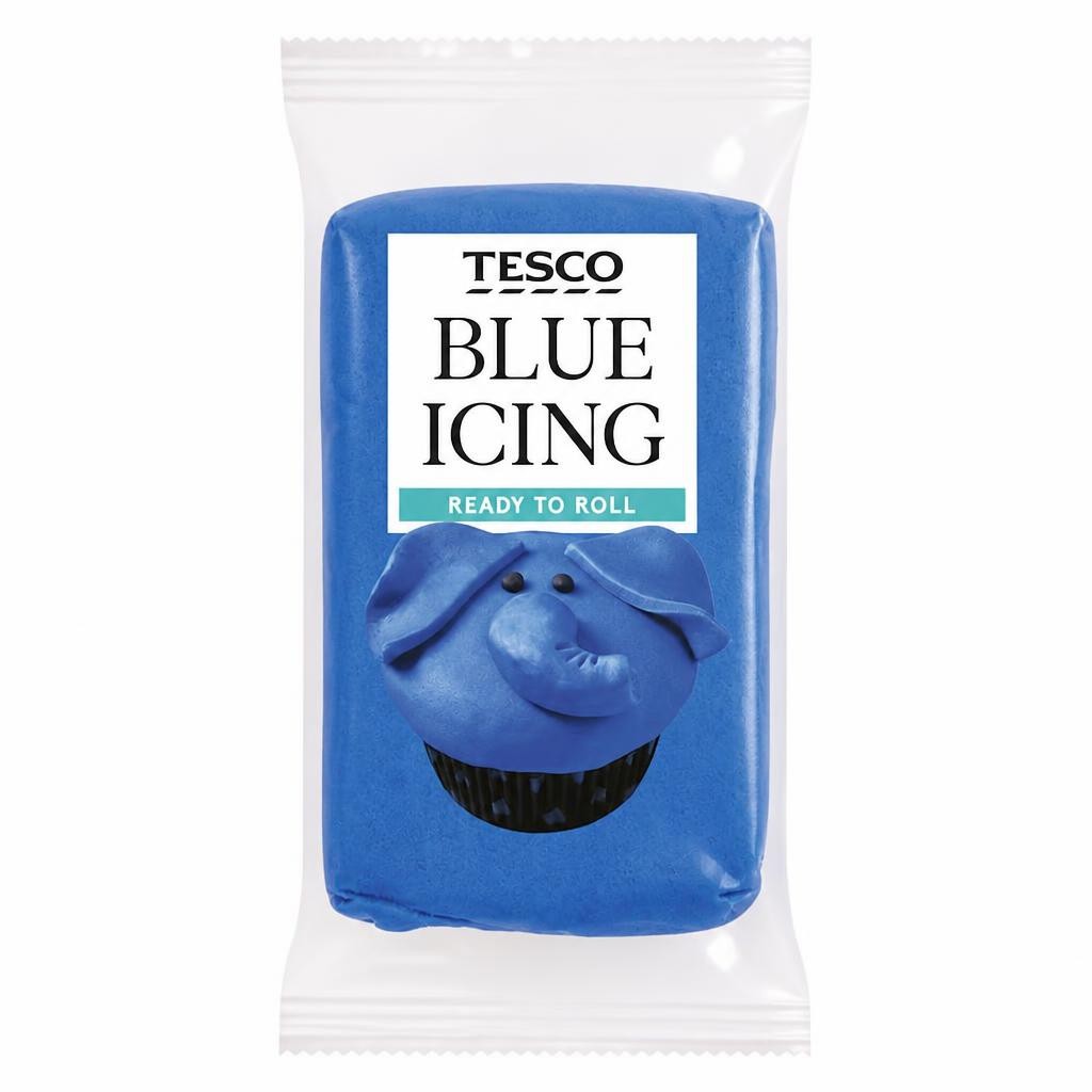 Tesco Ready To Roll Blue Icing 250g