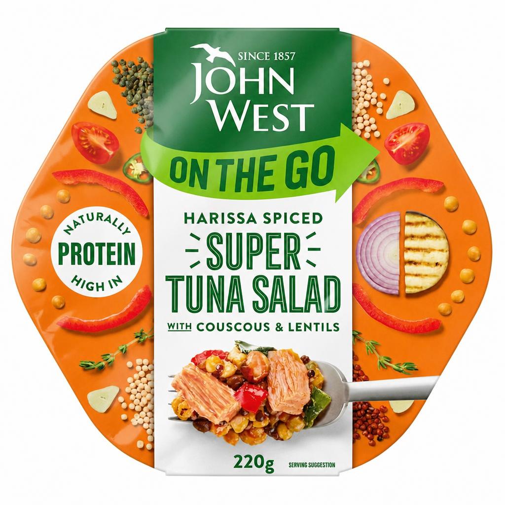 John West On The Go Harissa Spiced Super Tuna Salad 220g