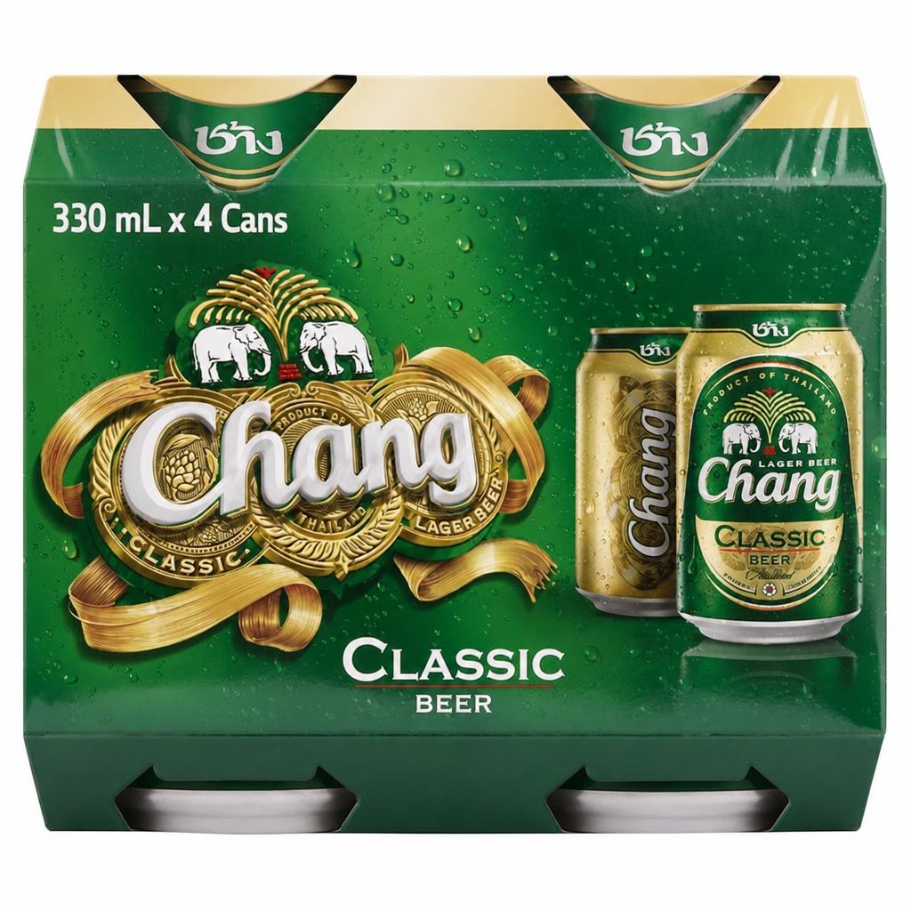 Chang Classic Beer 5% 4 X 330Ml