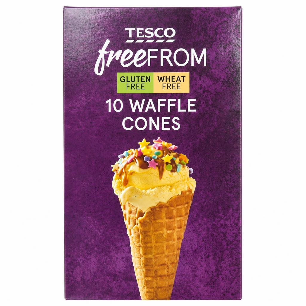 Tesco Free From 10 Waffle Cones