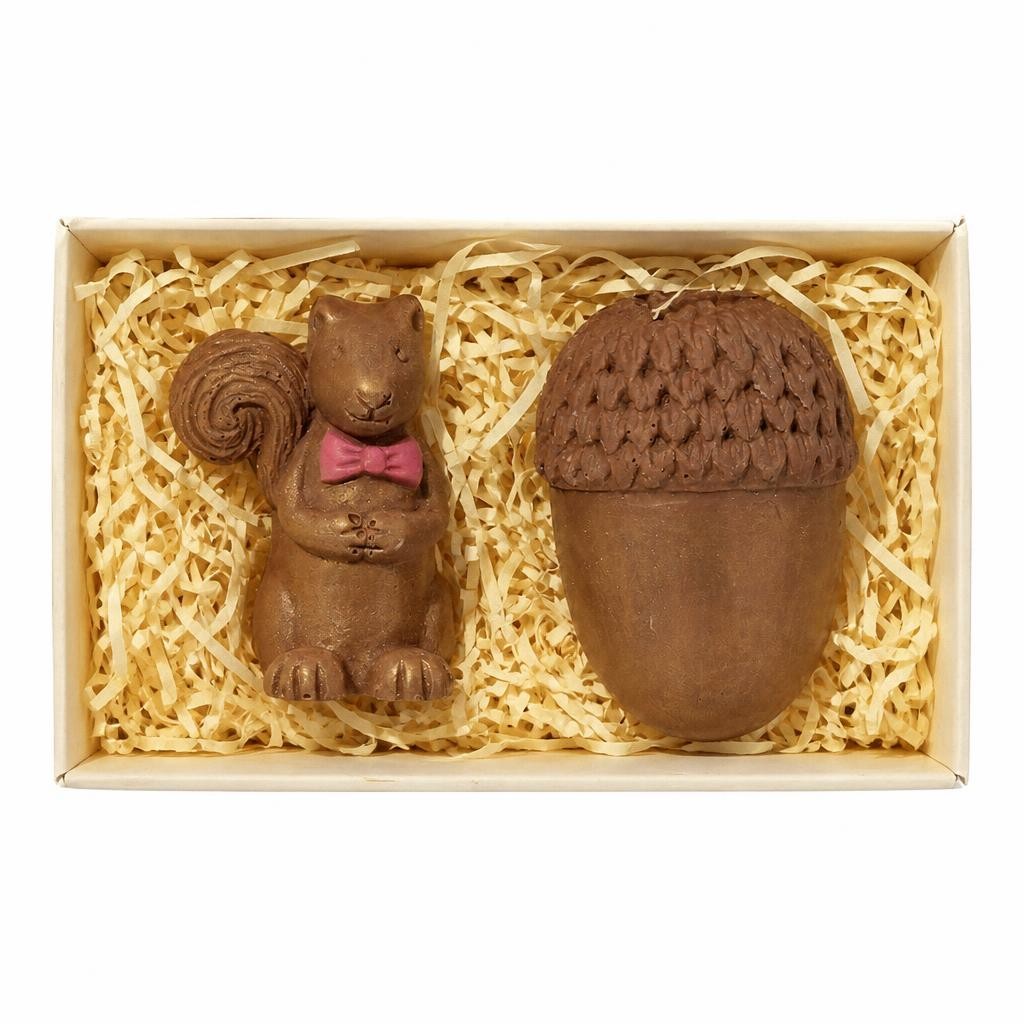 Golden Chocolate Squirrel And Acorn