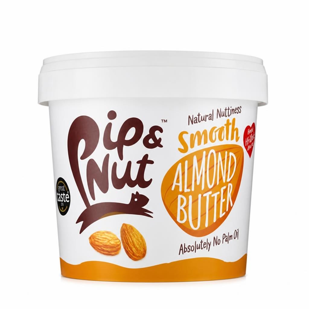 Smooth Almond Butter 1kg (Pip & Nut)