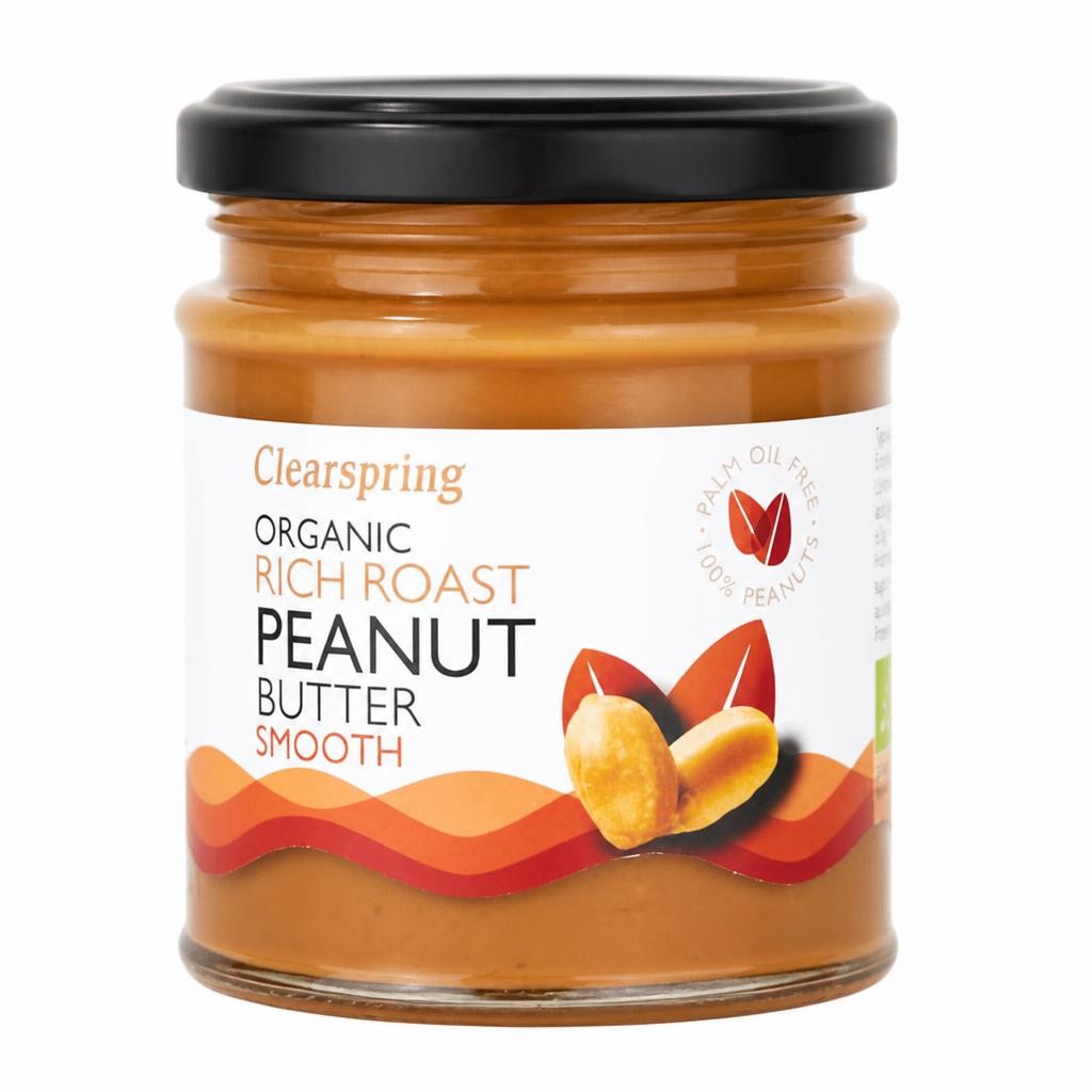 Organic Rich Roast Smooth Peanut Butter 170g (Clearspring)