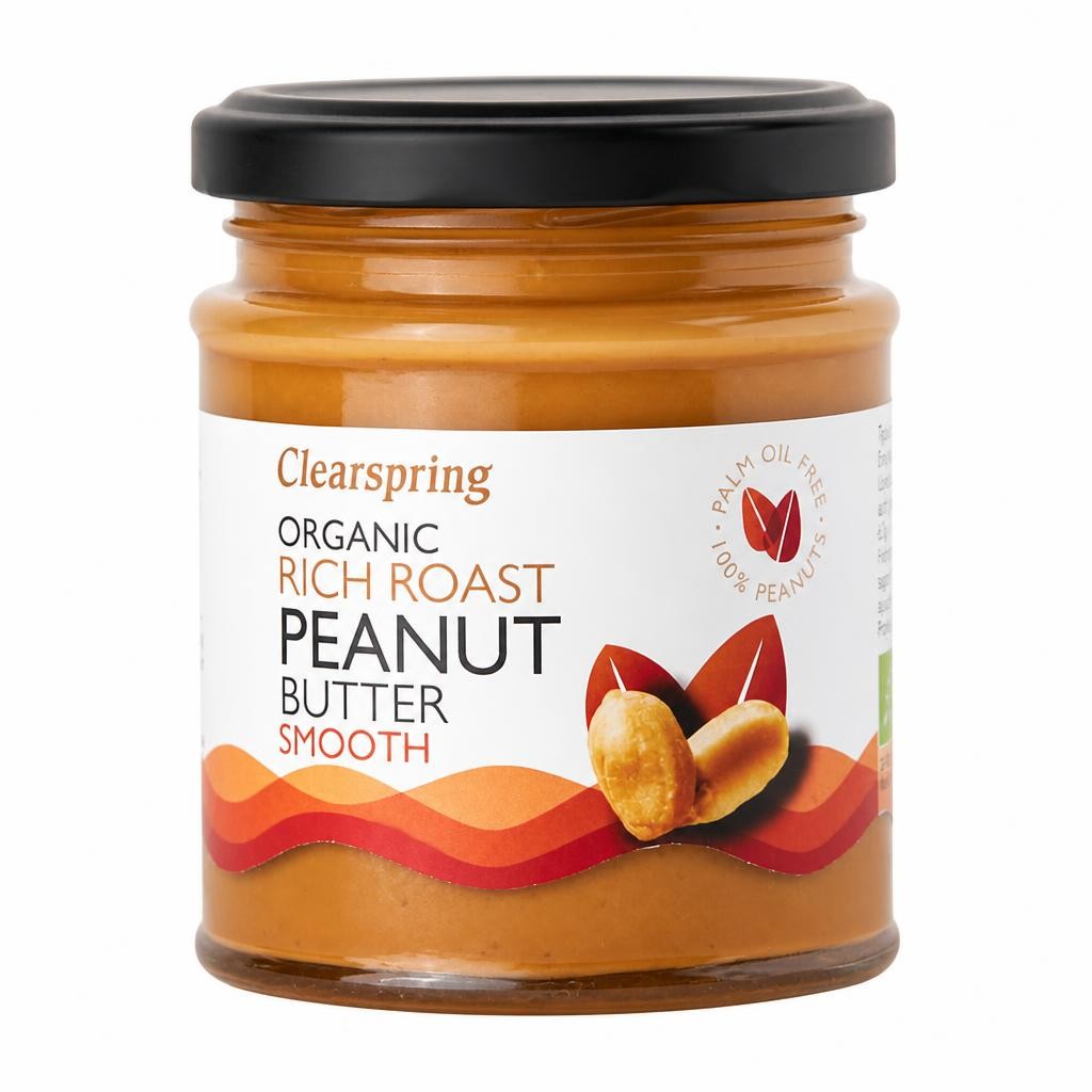 Organic Rich Roast Smooth Peanut Butter 170g (Clearspring)
