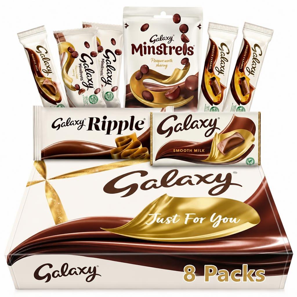 Galaxy Variety Chocolate Hamper Gift Box Gift for Him and Her, Perfect for Birthday, Thank You or Celebration Gifts