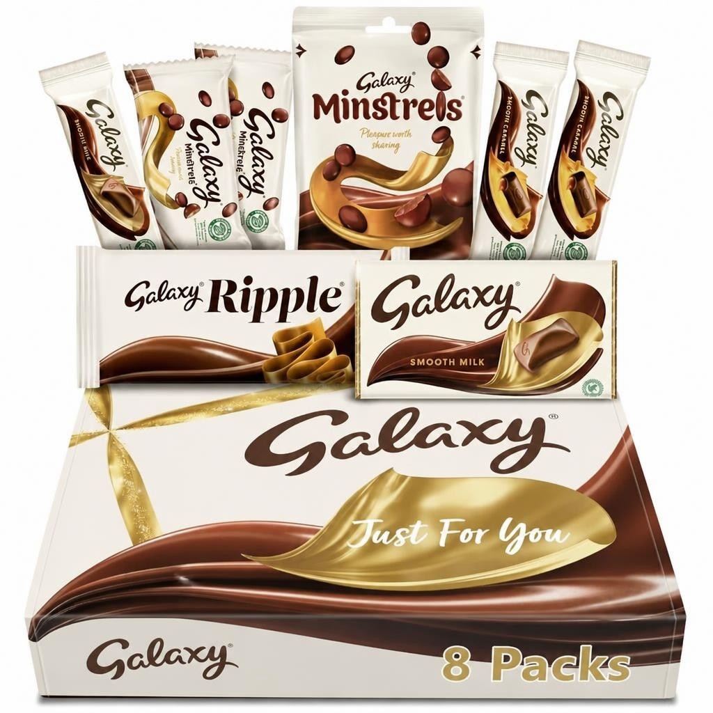Galaxy Variety Chocolate Hamper Gift Box Gift for Him and Her, Perfect for Birthday, Thank You or Celebration Gifts
