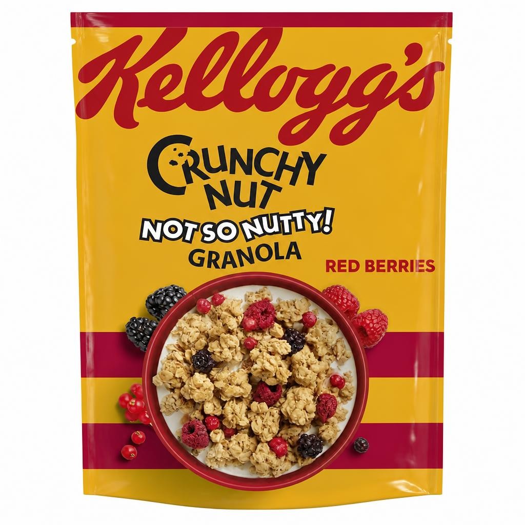 Kellogg's Crunchy Nut Not So Nutty Granola - Red Berry 380g x 6 | Multi